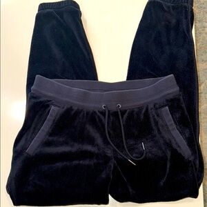 Athleta Black Velour Jogger Pants